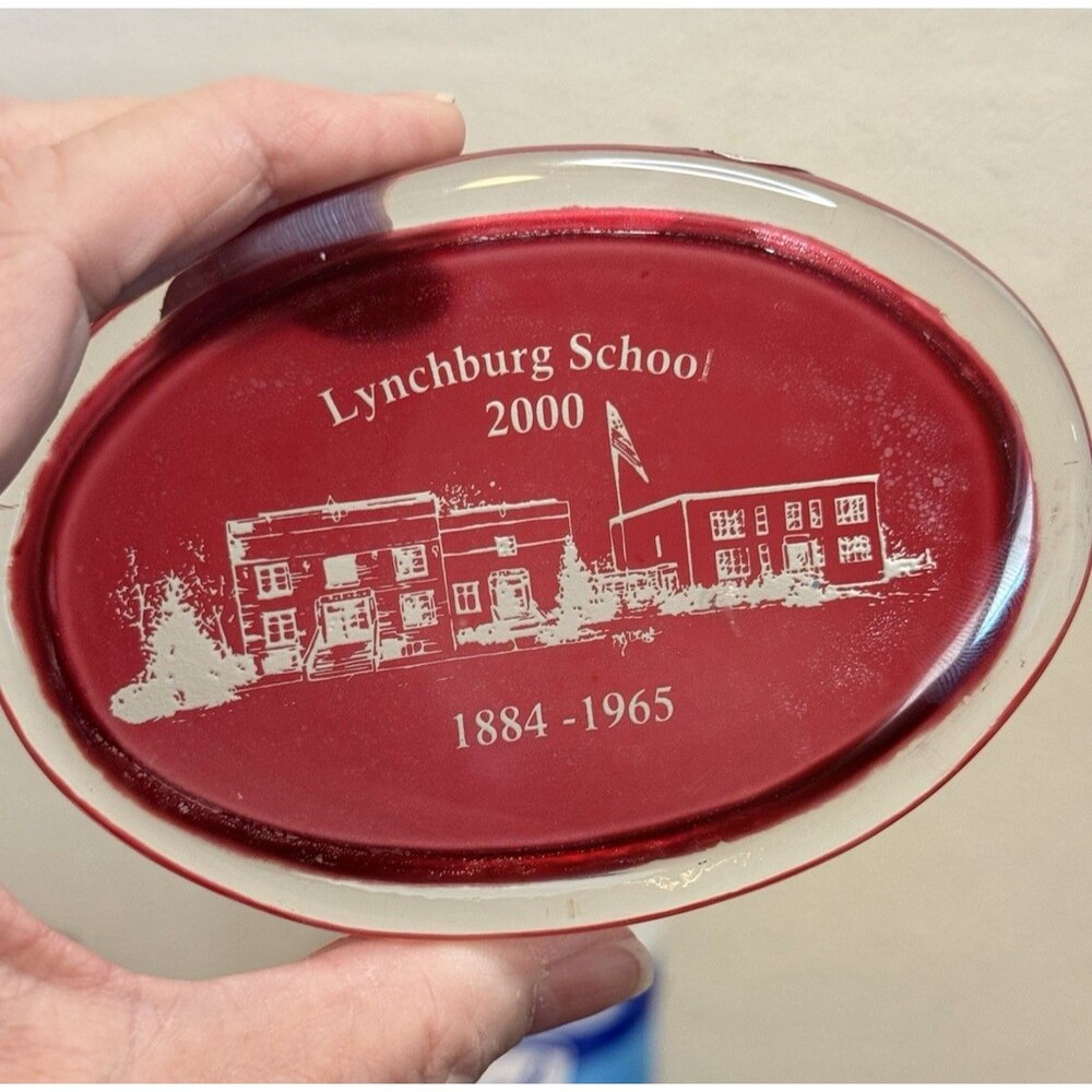 Lynchburg School 1884 - 1965 Paperweight Fenton Art Class 95